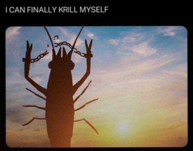 image tagged in i can finally krill myself | made w/ Imgflip meme maker