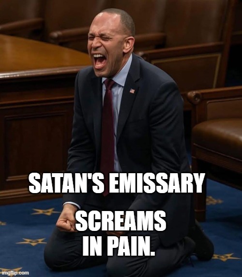 Satan's Emissary | SATAN'S EMISSARY; SCREAMS IN PAIN. | image tagged in satan's emissary | made w/ Imgflip meme maker