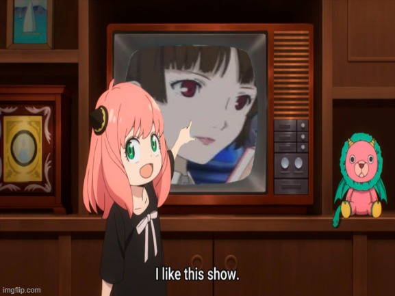 anya likes makoto | image tagged in anime,persona 5,anya likes this show,spy x family,crossover memes | made w/ Imgflip meme maker