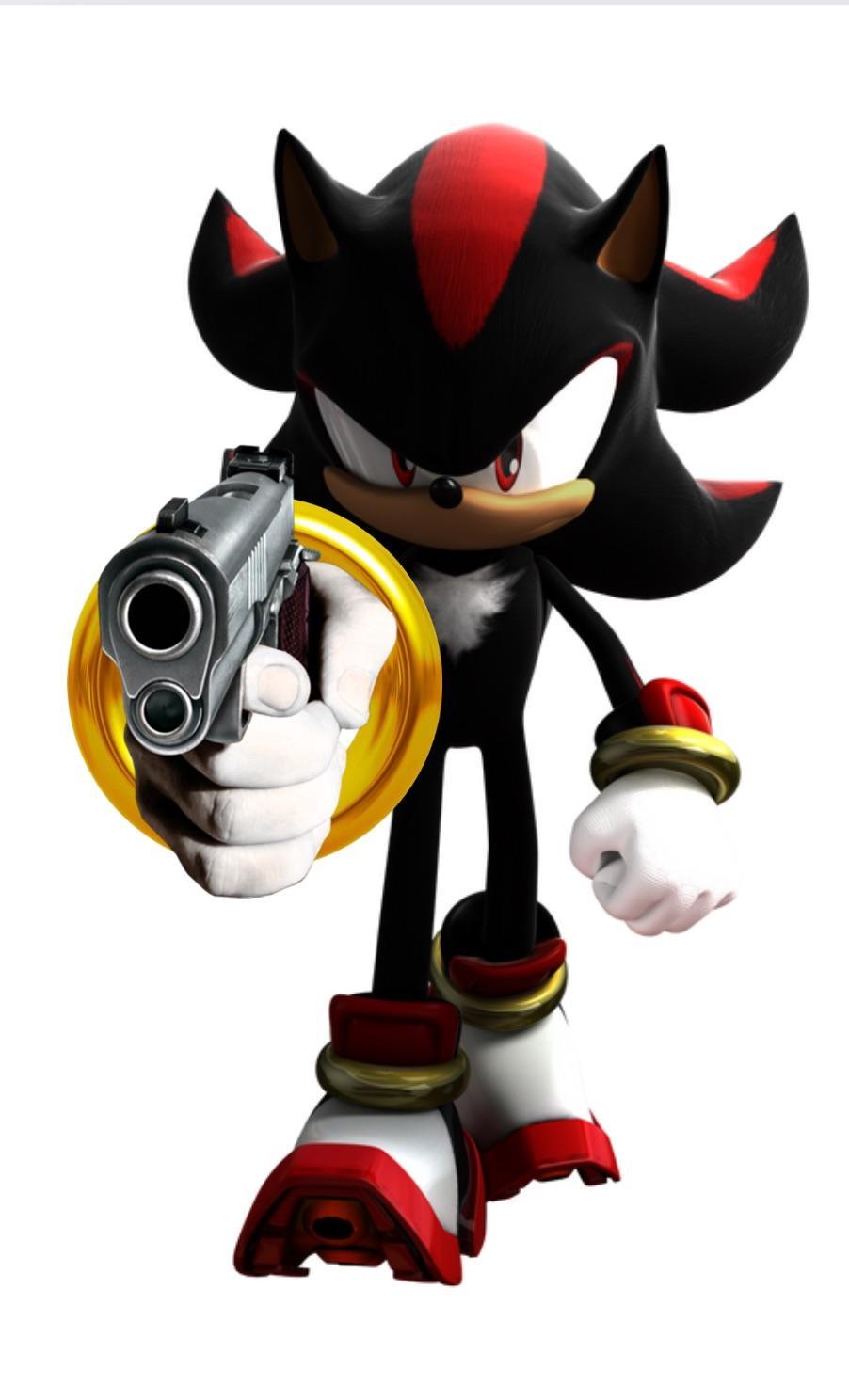 Shadow with a gun Blank Meme Template