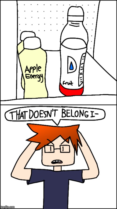 MC saw a Dango energy drink, half consumed, at a Cribmart. | image tagged in mc,comics,cribmart,laziness,moscovio may | made w/ Imgflip meme maker