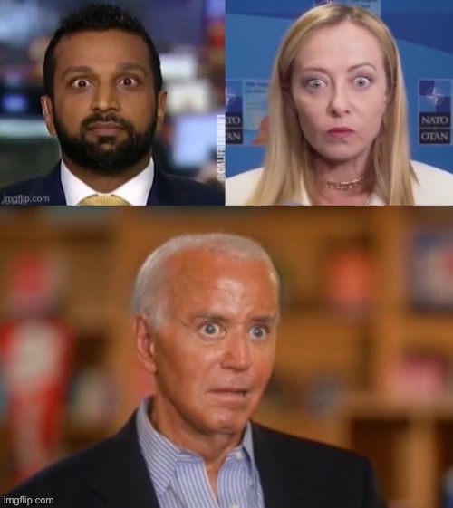 Biden, Bondi, and Patel…stare off! | image tagged in joe biden,maga,creepy joe biden,doj,fbi,democrats | made w/ Imgflip meme maker