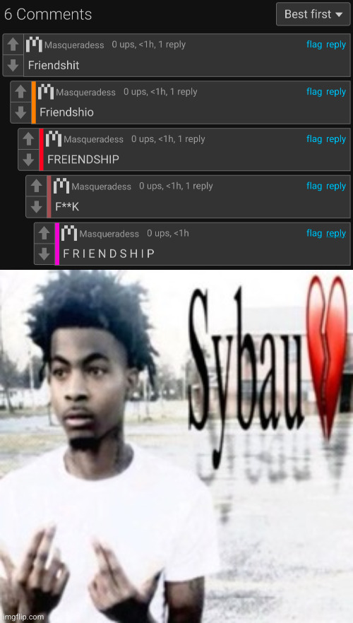 sybau | image tagged in sybau,comments | made w/ Imgflip meme maker