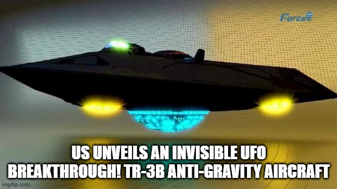 Us Unveils an Invisible UFO Breakthrough! Tr-3B Anti-gravity Aircraft (Video)