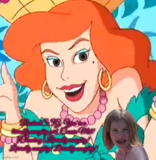 RachaelSSG Calls Mel a Naughty Girl | RachaelSSG: You’re a literally naughty girl, Cousin Mel! [Chanting] Literally naughty! Literally naughty! Literally naughty! | image tagged in christmas,warner bros,warner bros discovery,girls,youtube,shocked | made w/ Imgflip meme maker