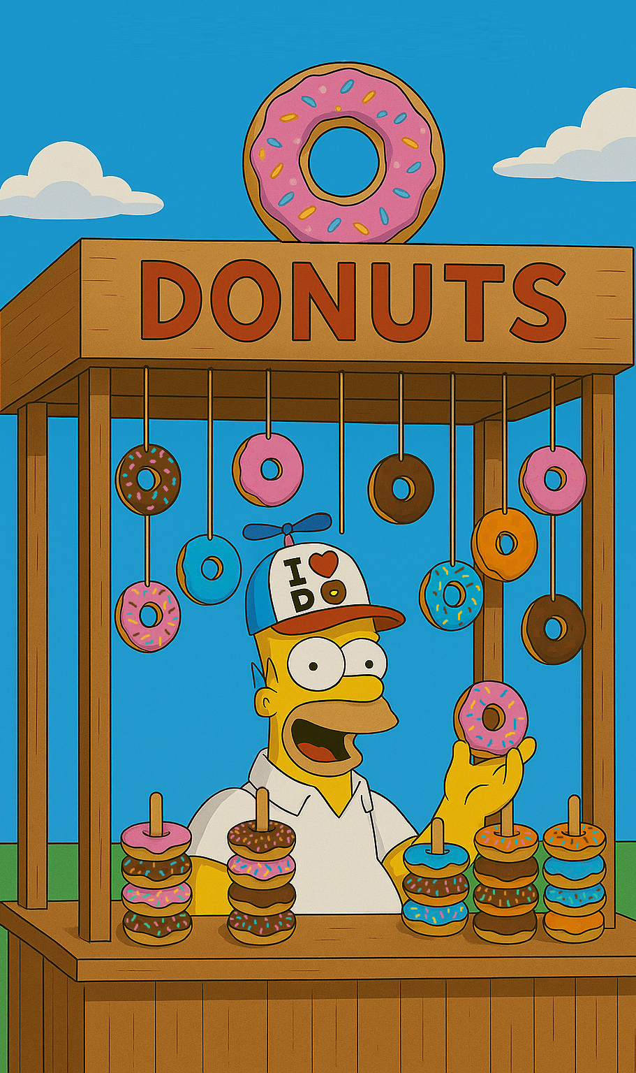 Homer's donuts stand Blank Meme Template