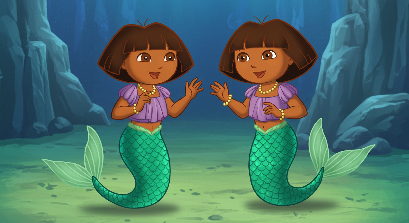 two doras Blank Meme Template