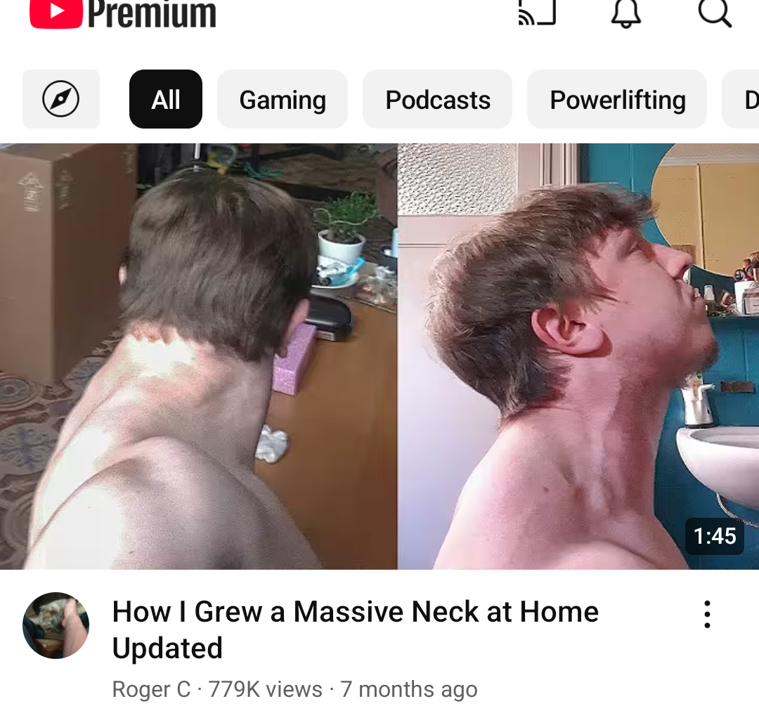 massive neck at home Blank Meme Template