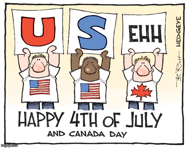 U… S… Ehh! | image tagged in comics,independence day,4th of july,canada day | made w/ Imgflip meme maker