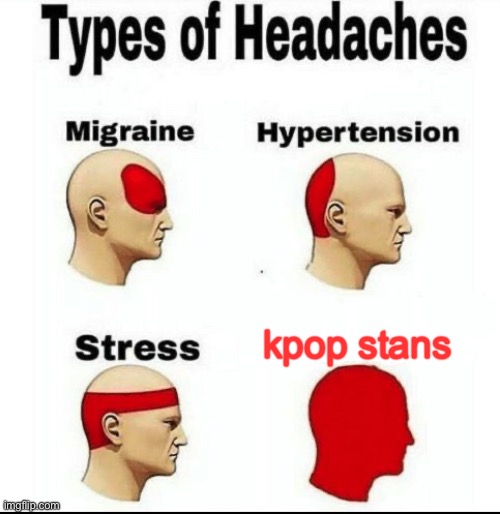 Types of Headaches meme | kpop stans | image tagged in types of headaches meme | made w/ Imgflip meme maker