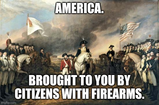 shall not be infringed | AMERICA. BROUGHT TO YOU BY
CITIZENS WITH FIREARMS. | image tagged in american revolution,independence day,2nd amendment,'murica | made w/ Imgflip meme maker