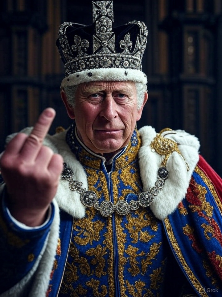 Charles giving finger Blank Meme Template