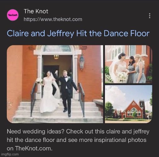 Nice to see Claire and Jeffrey being a happy couple | made w/ Imgflip meme maker
