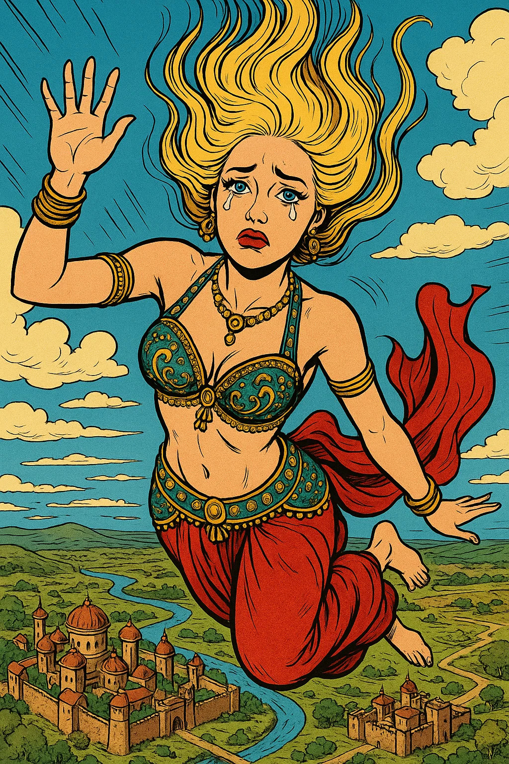 falling belly dancer Blank Meme Template