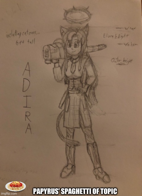 New OC, this time for Blue Archive. I’ll make sprites eventually. Probably. Also, she might be a Saiyan hybrid- | PAPYRUS’ SPAGHETTI OF TOPIC | image tagged in oc,undertale,blue archive,original character | made w/ Imgflip meme maker