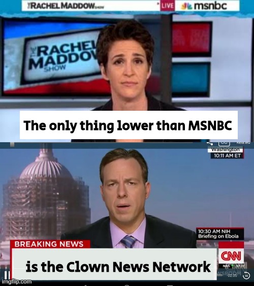 "It's a Bloodbath" - Megyn Kelly | The only thing lower than MSNBC; is the Clown News Network | image tagged in msnbc news,cnn breaking news template,ratings,wow look nothing,propaganda,no one cares | made w/ Imgflip meme maker