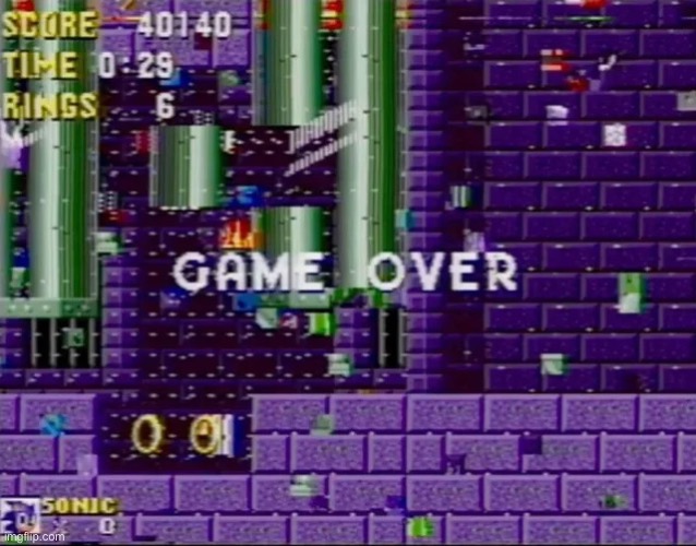 Game over glitch | image tagged in game over glitch | made w/ Imgflip meme maker