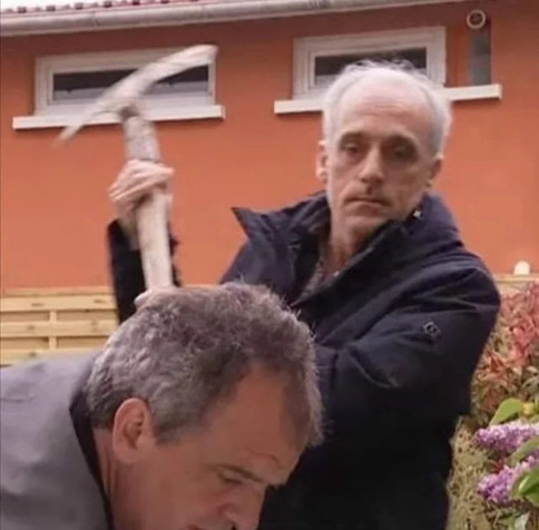 Shovel in the back Blank Meme Template
