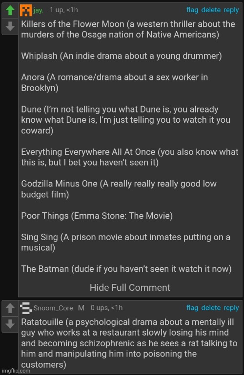 some movie recommendations from jay and one from me | made w/ Imgflip meme maker