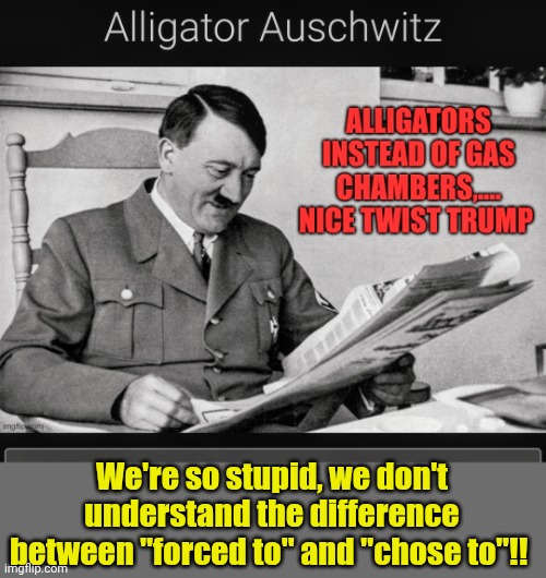 TLCM... The Ongoing Saga. | We're so stupid, we don't understand the difference between "forced to" and "chose to"!! | made w/ Imgflip meme maker