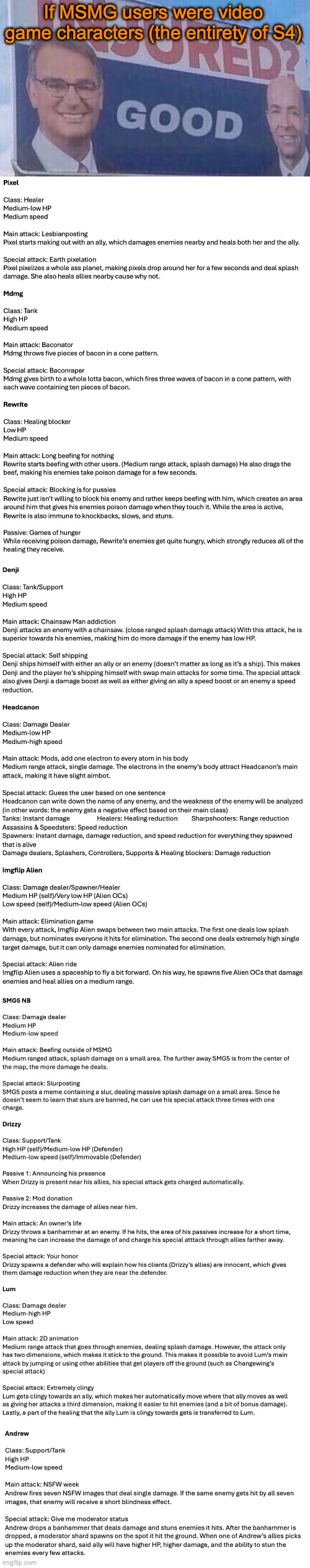 S5 is to come | If MSMG users were video game characters (the entirety of S4) | image tagged in injured good announcement | made w/ Imgflip meme maker