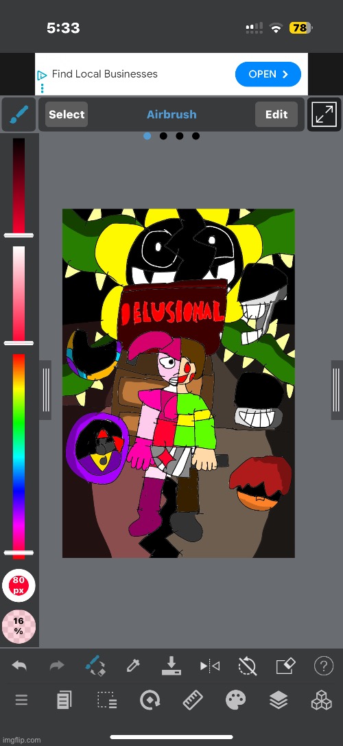 My attempt at making a DELUSIONAL cover (Good try bruh! -Spinel) | made w/ Imgflip meme maker