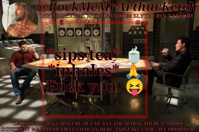 Posting This On An American Holiday Makes It All The Better | *sips tea* 🍵
*inhales* 🙏
Fuck you. 😝 | image tagged in rm2ak detch parise,tea,inhales,fuck you,british,pride | made w/ Imgflip meme maker