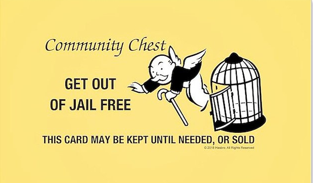 Get Out Of Jail Free Card Monopoly Blank Meme Template