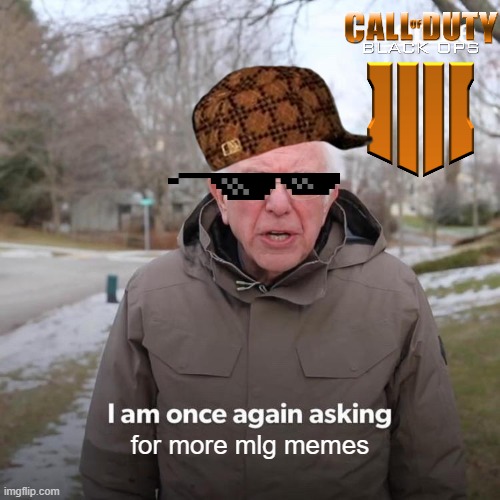 Bernie I Am Once Again Asking For Your Support | for more mlg memes | image tagged in memes,bernie i am once again asking for your support | made w/ Imgflip meme maker