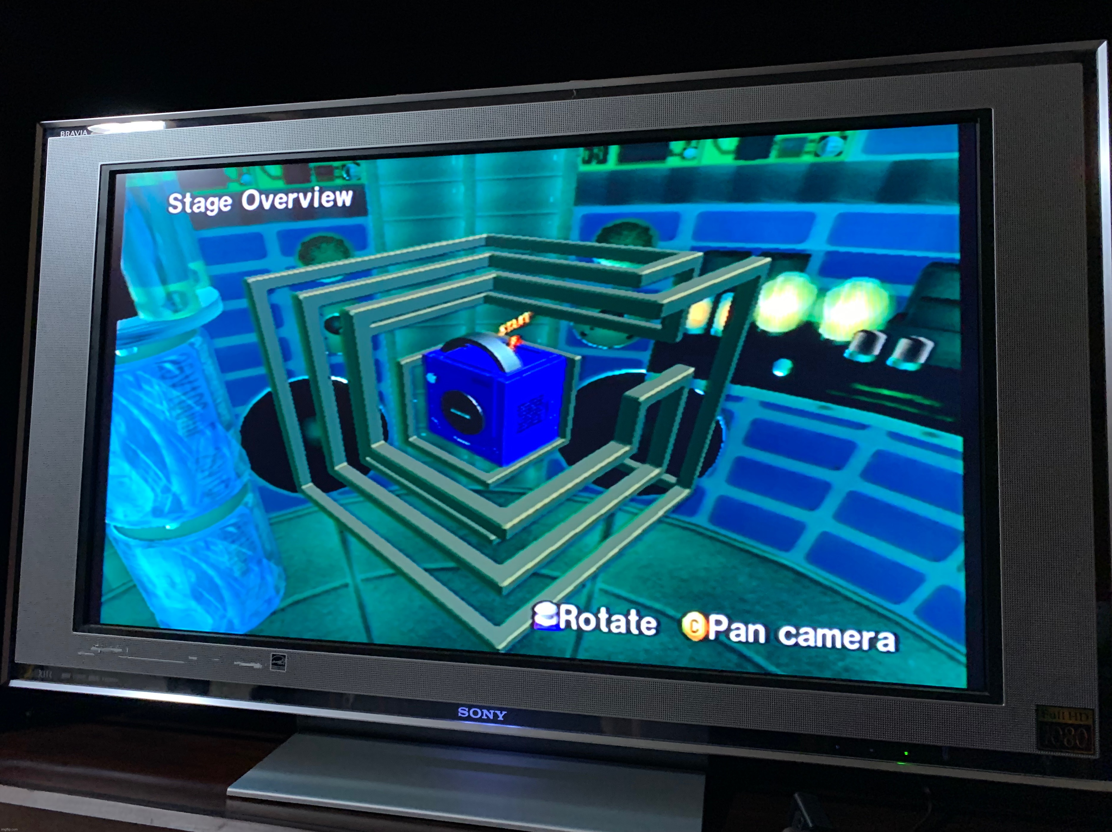 The final stage of Super Monkey Ball 2 is a GameCube | made w/ Imgflip meme maker