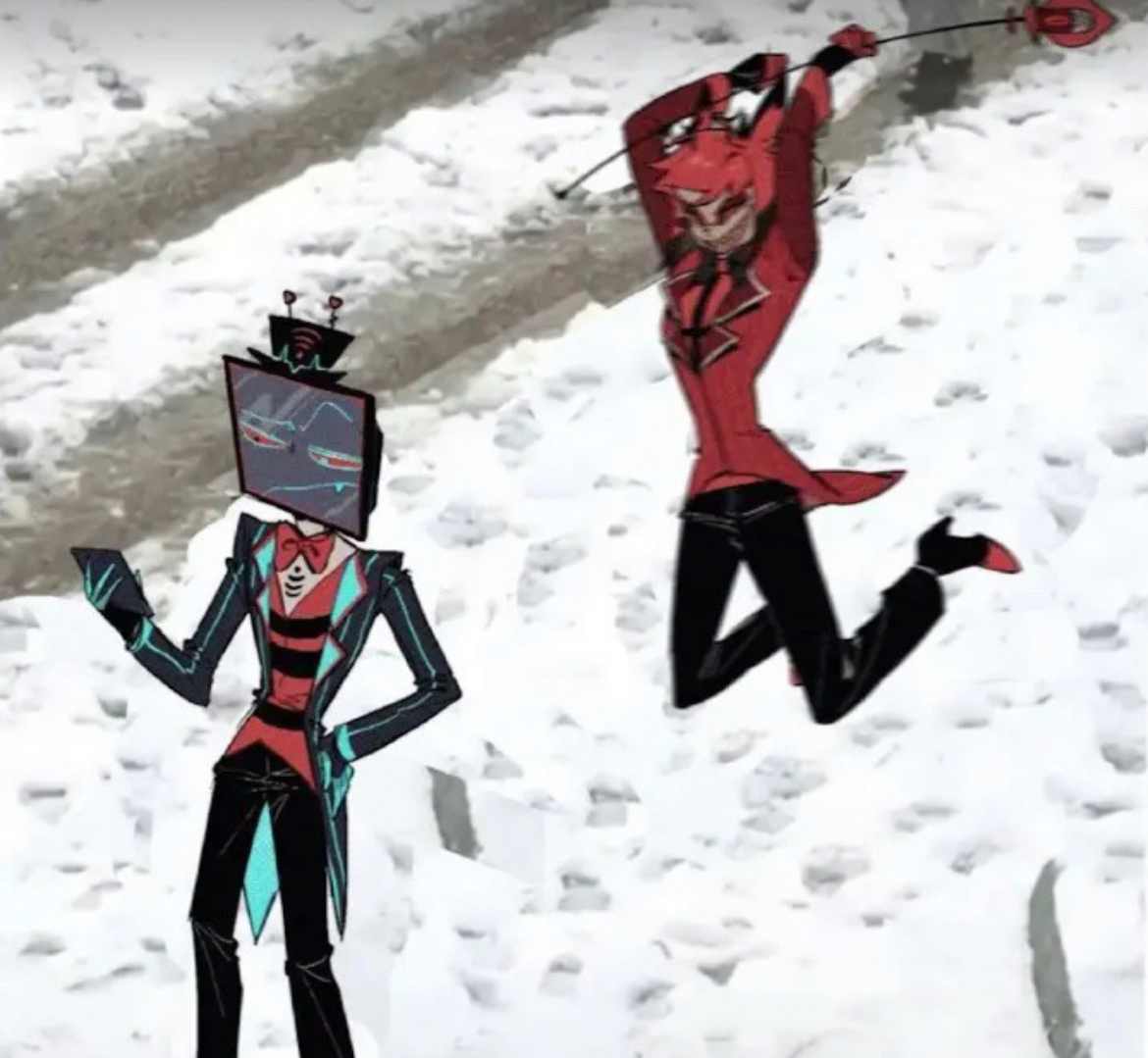 Vox and Alastor Blank Meme Template