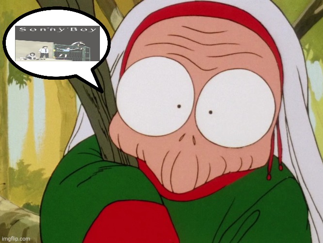 Sonny boy | image tagged in cologne,obaba,sonny boy,ranma 1/2,cringe | made w/ Imgflip meme maker