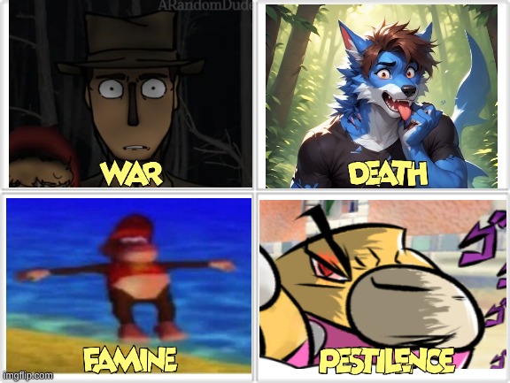 The 4 Horsemen Of The Thinner Disaster | image tagged in the 4 horsemen of | made w/ Imgflip meme maker