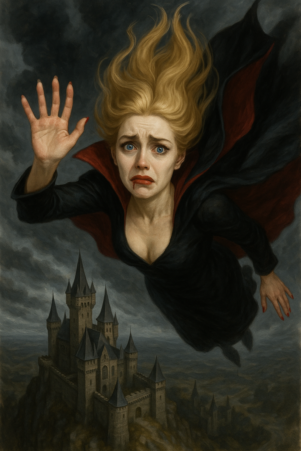 falling vampiress Blank Meme Template