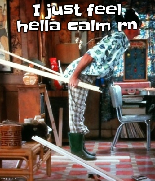 something for your M.I.N.D. - superorganism | I just feel hella calm rn | image tagged in skiing | made w/ Imgflip meme maker