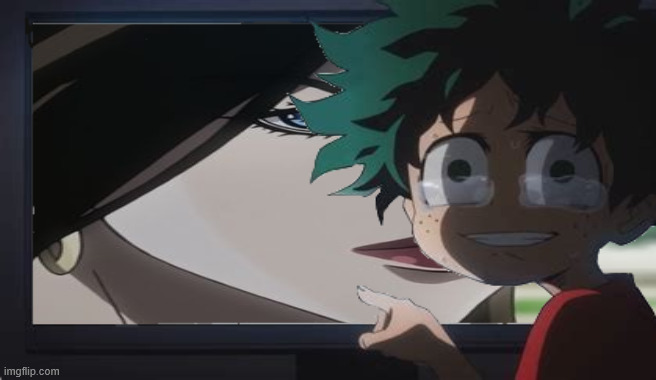 deku crying at lisa lisa | image tagged in jojo's bizarre adventure,lisa lisa,deku,crossover,anime,my hero academia | made w/ Imgflip meme maker