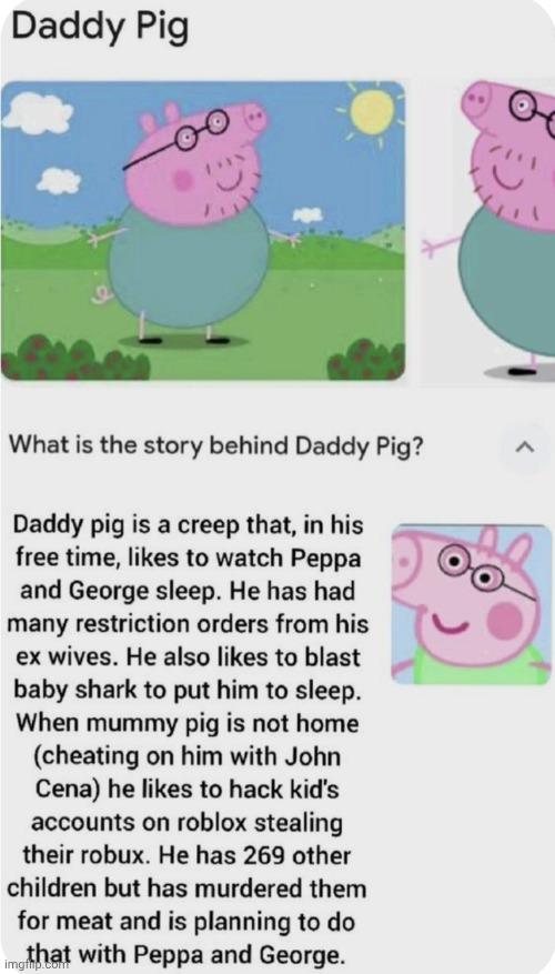 Oh. | image tagged in memes,daddy pig,peppa pig | made w/ Imgflip meme maker