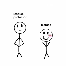 Lesbian Protector Blank Meme Template
