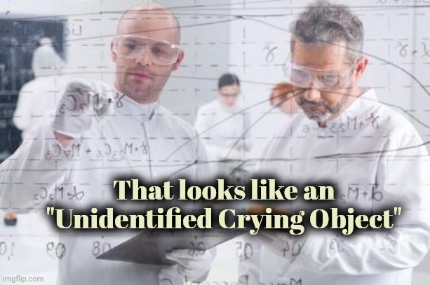 british scientists | That looks like an "Unidentified Crying Object" | image tagged in british scientists | made w/ Imgflip meme maker