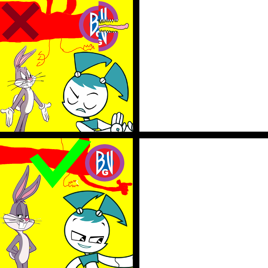 Bugs Bunny & Jenny Wakeman XJ9 Blank Meme Blank Meme Template
