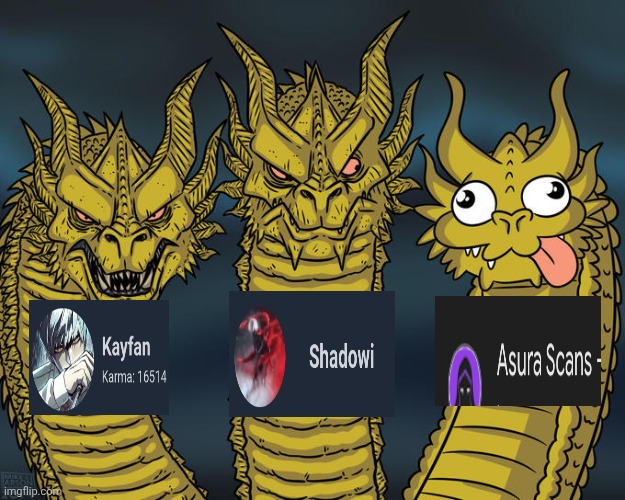 Three-headed Dragon | image tagged in three-headed dragon | made w/ Imgflip meme maker