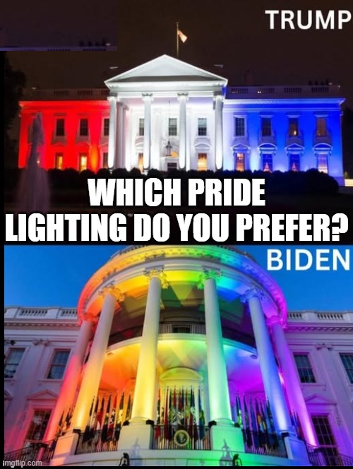 Pride? | WHICH PRIDE LIGHTING DO YOU PREFER? | image tagged in pride | made w/ Imgflip meme maker