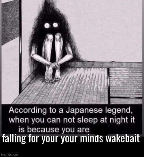 falling for your your minds wakebait | made w/ Imgflip meme maker