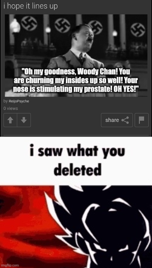It didn't. You missed m'8 | image tagged in i saw what you deleted | made w/ Imgflip meme maker