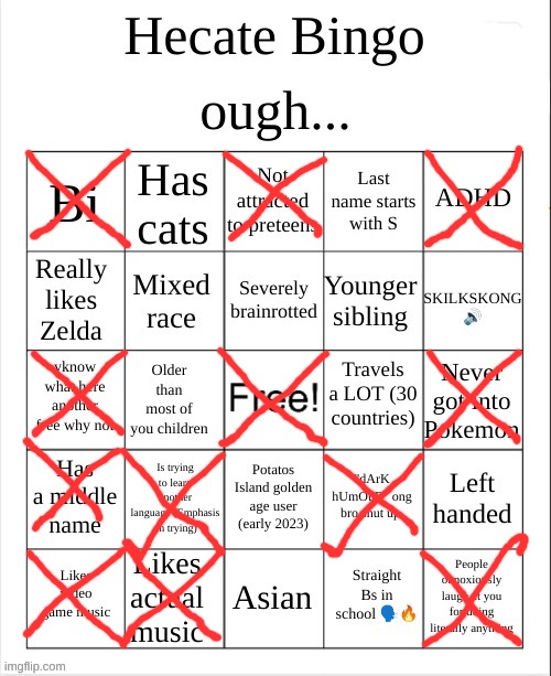 yes | image tagged in hecate bingo | made w/ Imgflip meme maker