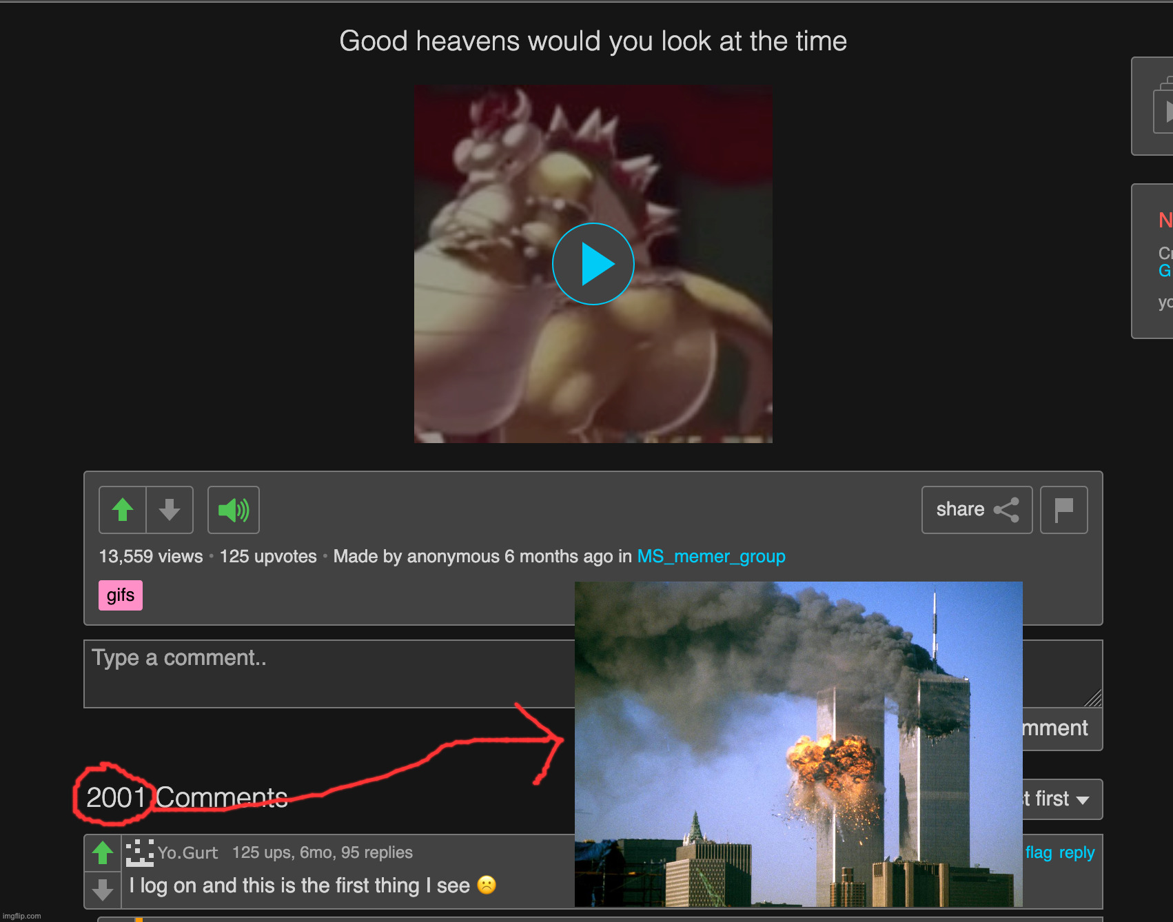 9geor3 reaches 2,001 comments | made w/ Imgflip meme maker