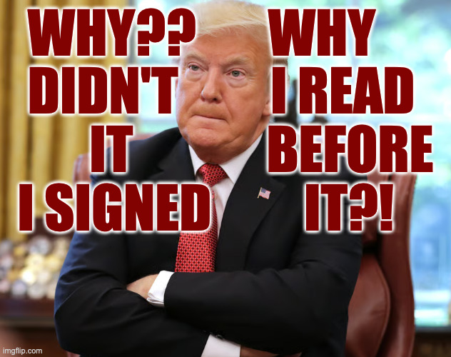 WHY??       WHY
  DIDN'T         I READ
        IT             BEFORE
 I SIGNED         IT?! | made w/ Imgflip meme maker