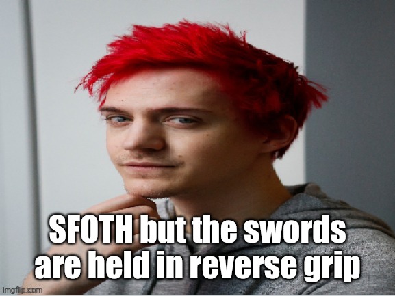 ㅤ | SFOTH but the swords are held in reverse grip | image tagged in ninja | made w/ Imgflip meme maker