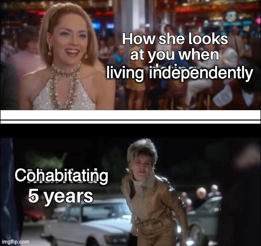 How you treat your partner matters | living independently; Cohabitating | image tagged in misogyny,and then,there i fixed it | made w/ Imgflip meme maker