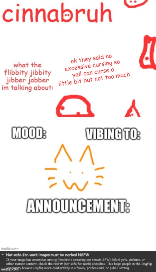 ok they said no excessive cursing so yall can curse a little bit but not too much | image tagged in cinnabruh and honored one shared temp or something idk aaaaaaaaa | made w/ Imgflip meme maker